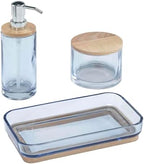 IZOD - Bathroom Set, Glass Lotion Pump, Vanity Tray & Covered Jar by IZOD