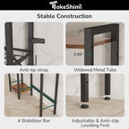 TokeShimi 6-Tier Over the Toilet Storage Rack, Adjustable Wooden Shelf - Image 6