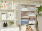 StorageWorks Hanging Closet Organizer with Rod, 6 Sections, 3 Tiers, White - Image 5