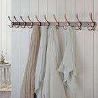 Dseap Coat Rack Wall Mount - 38” Long 10-Tri-Hooks Heavy Duty Coat Hanger Rail Wall Hooks for Hanging Coats Hats Clothing Clothes Purse Mudroom Entryway, Antique Copper - Image 5