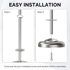 Toilet Paper Holder Stand with Storage 4 Extra Rolls, Brushed Nickel - Image 7