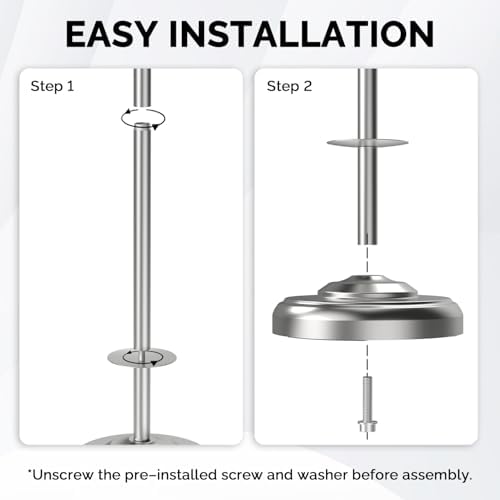 Toilet Paper Holder Stand with Storage 4 Extra Rolls, Brushed Nickel - Image 7