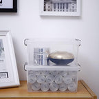 Citylife 6Packs 1.3Qt Small Storage Bins with Lids,Stackable Clear - Image 4