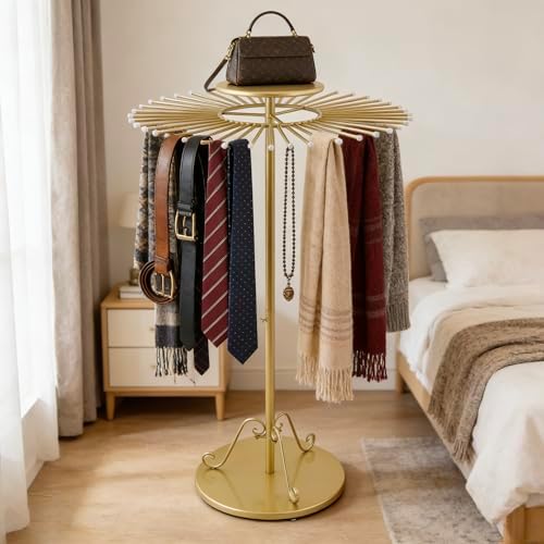 Rotatable Scarf Display Purse Tie Rack Shawl Stand Belt Hanger by kunghei