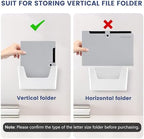 JOMOLA No Drilling File Holder 5 Pack Mail Organizer Wall Mount File Organizer Holder Office Wall Hanging Files Magazines Organizer Plastic Door Mount Wall Pocket with Adhesive Pad, White Color - Image 7