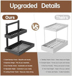 Under Sink Organizer - 2 Tier Pull Out Cabinet Shelves with Adjustable Height, Undersink Storage Slide Out for Kitchen Bathroom Cabinet Pantry Black - Image 6