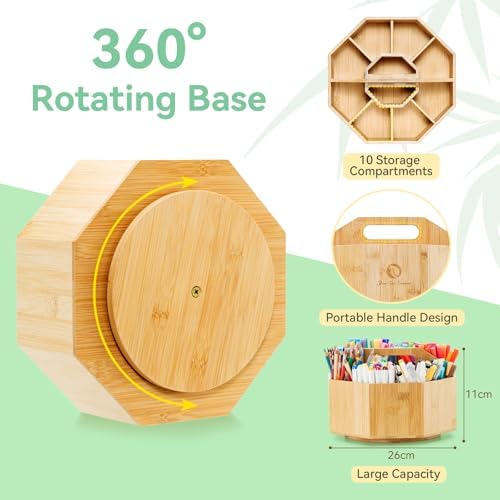 Ohuhu 360° Rotating Marker Organizer Holds 162 Honolulu & B Oahu Markers - Image 2