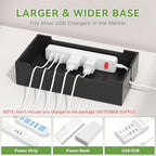 Pezin & Hulin Bamboo Cable Management Box, No Power Adapter -Black - Image 6