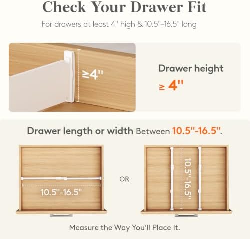 Lifewit 9 Pack 4" High Drawer Dividers, Adjustable Drawer Organizer Clothes - Image 4