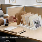 SANRUI Acrylic Mail Organizer Countertop, Mail Sorter with 5-Slot, Clear - Image 6
