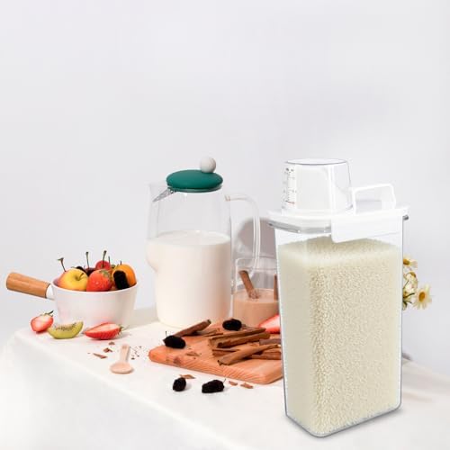 5 Pcs Liquid Laundry Detergent Dispenser 78 oz Clear Soap Powder Container with Lids Fabric Softener Bleach Dispenser for Storage Laundry Room Organization - Image 5