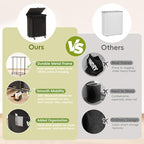 220L Laundry Hamper with Lid & Wheels, Rolling Laundry Basket with Bag - Image 3