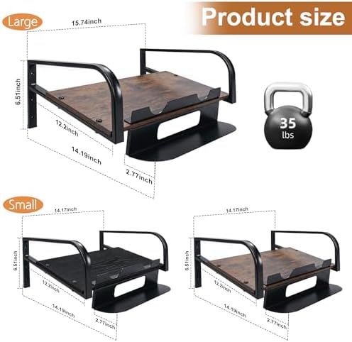 Liquid Laundry Detergent Holder,laundry room hacks,Laundry Detergent Dispenser,Hanging Laundry Station Storage Laundry Detergent Stand-Laundry Room Wall (Large-Retro Brown(Hold 2 Extra Large Bottles)) - Image 5
