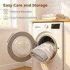 OIASKET 108L Cotton Rope Storage Basket for Living Room and Bedroom 25"x16"x16" Woven Laundry Basket, Heavy Duty Bin for Blankets, Pillows & Toys, Pet-Safe & Scratch-Free, Black and White - Image 7
