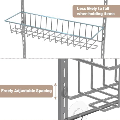ElegantArray 10-Tier Pantry Door Organizer, Light Gray - Image 3