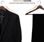 Solid Wooden Hangers 20 Pack, Wood Suit Hangers with Extra Smooth Finish, Precisely Cut Notches and Chrome Swivel Hook, Wooden Clothes Hangers for Shirt Coat Jacket Dress - Image 6