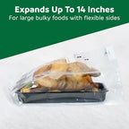 FoodSaver Heavy Duty Vacuum Sealer Rolls, 2 Pack XL 11" x 16' Rolls (32 Total Feet), Expands to 14", BPA-Free Bags for Storage, Sous Vide, Meal Prep - Image 2