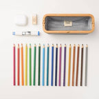 GUDEE UROKI Pen Case Pencil Pouch Lightweight and Spacious with Bamboo Frame Magnetic Opening for Organizing Stationary Office Supply 7.8x2.9.x2.7 inch Men and Women Infinity Blue - Image 7