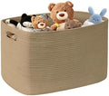 100L Extra Large Woven Laundry Basket Hamper with Handles, Jute by SunNewt