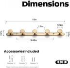 Goo-Ki Champagne Bronze Coat Rack Wall Mount with Orbit Rim Backplate, Heavy Duty Zinc Coat Hooks Wall Mounted, Modern Soft Gold Hat Hanger and Towel Rack for Entryway, Mudroom, and Bathroom(5 Hooks) - Image 2