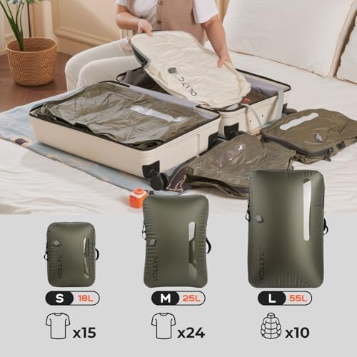 Travel Vacuum Bags with Pump, 25L Large Capacity Vacuum Bags for Travel, IPX7 Waterproof, Travel Essentials Compression Bags for Luggage Backpack Suitcase Home Storage - Image 6