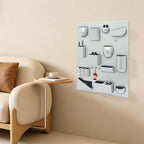 Creative Wall Storage Rack ABS Multi-Grid Storage (Sliver) - Image 6