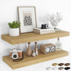 RICHFOCUS 36Inch Floating Shelves for Wall 2Pack, Oak, 8" Deep by RICHFOCUS