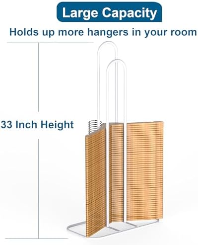 EASTTOWEST Hanger Stacker Organzier,33 inch Height Hanger Stand Clothes Hanger Storage Rack,Hanger Holder for Closet Laundry Room,White - Image 2