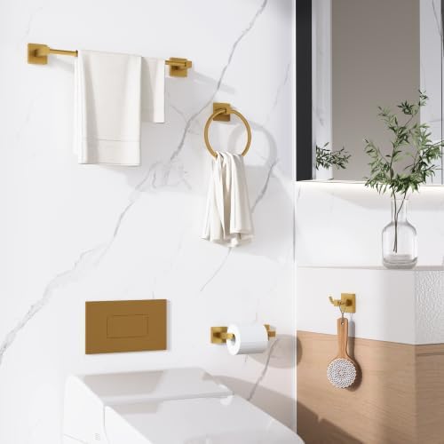 RUACQ Bathroom Accessories, 4-Piece Towel Racks for Bathroom Hardware Set - Image 2