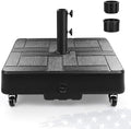 FRUITEAM 120 LBS Fillable Mobile Umbrella Base with Wheels by FRUITEAM