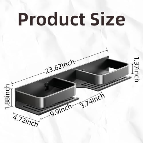Inch Over the Sink Bathroom Shelf Organizer, No-Drill Countertop Caddy for Toiletries & Skincare, Rust-Proof Carbon Steel & Aluminum, Fits Most Faucets (Cream, 23.62inch) - Image 2