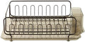 Sweet Home Collection Dish Drying Rack, 2 Piece Acrylic Dish Dryer Rack with Molded Drain Board & Utensil Holder, Removable Rust Resistant Rack, 17.5" x 13.25" x 5.2" - Smoke Grey by SweetHomeCollection