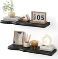 Organic Wavy Edge Floating Shelves,Hidden Brackets,2 Pack 24 in by Unknown