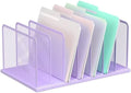 Kuntine.B 7-Section Upright Desk File Organizer Purple 1 Pack by KuntineB