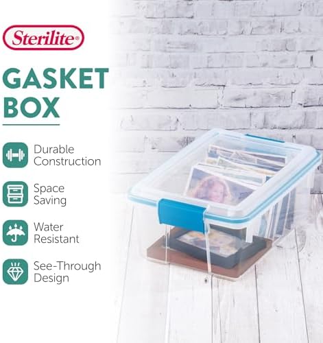 Sterilite Gasket Storage Box with Lids for Home & Office, 12 Quart, 24-Pack - Image 2