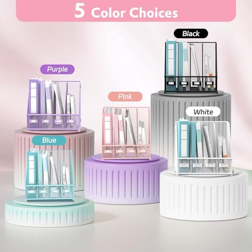 4-Compartment Magazine File Holder and File Organizer for Desk, Pink - Image 6