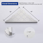 10" Corner Shower Shelf, 2-Pack Shower Shelves SUS304 Stainless Steel Bathroom Shelves for Tile Walls, Recessed Corner Shelf Organizer Rack, No Drilling (Brushed) - Image 2