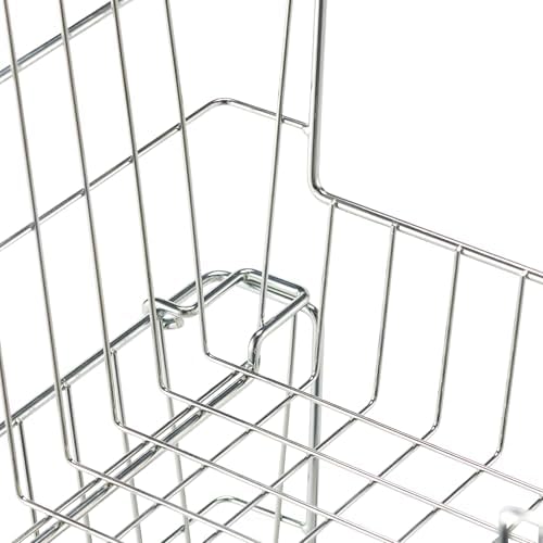 TRINITY Set of 2 19" Stackable Metal Wire Storage Baskets w Handles - Image 6