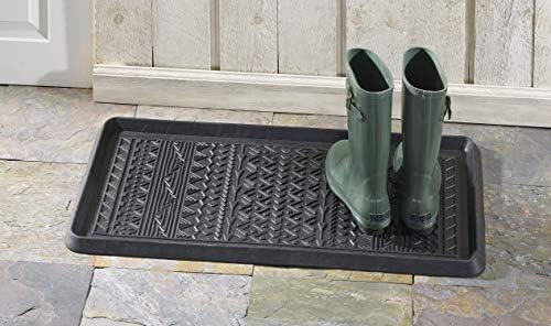 HF by LT Boho Rubber Boot, 32 x 16 inches, One-Piece Seamless Construction, Durable Vulcanized Rubber, Year Round Use Indoors or Outdoors, Black - Image 3
