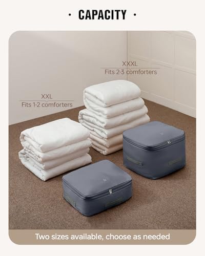 Eachy 2-Pack Comforter Storage Bag Blanket Storage Bags, Compression Storage Bags for Blanket Comforter, Ultra Space Saving Self Compression Organizer - Image 5