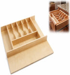 Briwooody Trim-to-Fit Silverware Drawer Organizer with 9 Compartments by Briwooody