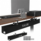 SALOR Extra Large No Drill Under Desk Cable Management Tray, 48 Inch, Black by Unknown