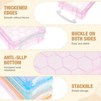 Gueevin 24 Pcs Pencil Box Clear Plastic Pencil Case, Macaron - Image 3