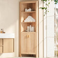 INNOD 69" Tall Corner Shelf with Doors, 6-Tier Corner Storage Cabinet with Doors, Space Saver Shelf for Bathroom, Bathroom Floor Cabinet for Living Room Kitchen, Hallway by INNODToddlerTower