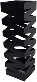 Mango Steam Metal Square Tall 20 Inch Umbrella Holder (Zig-Zag Black) - Image 2