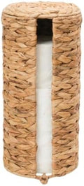 KOKODO Water Hyacinth Free Standing Toilet Paper Holder for Bathroom, Holds 3 Rolls of Toilet Tissue Storage with Removable Lid, Woven Wicker Toilet Roll Holder Stand with Easy Access Front Opening by KOKODOHOMEPROJECT