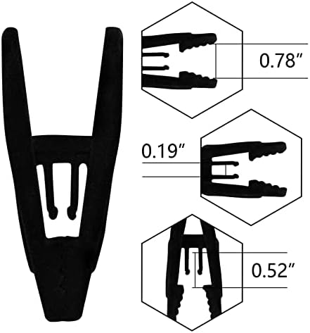 Tinfol 80pc Velvet Hanger Clips, Black Pants Velvet Clips, Large Opening Clothes Pin Hanger Clip, Strong Finger Flocked Clip Perfect for Slim-line Clothes Velvet Hangers - Image 2