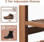 39.4" Shoe Rack Bench with Coat Rack 3-Tier, Entryway Storage Bench - Image 6