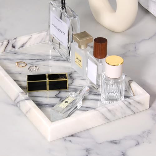 Marble Bathroom Vanity Tray, Lilac, 12"x 8" x1.2" - Image 2