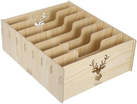 Wood File Organizer Shelf for Mail Receipts Invoices, Home Office by Tofficu